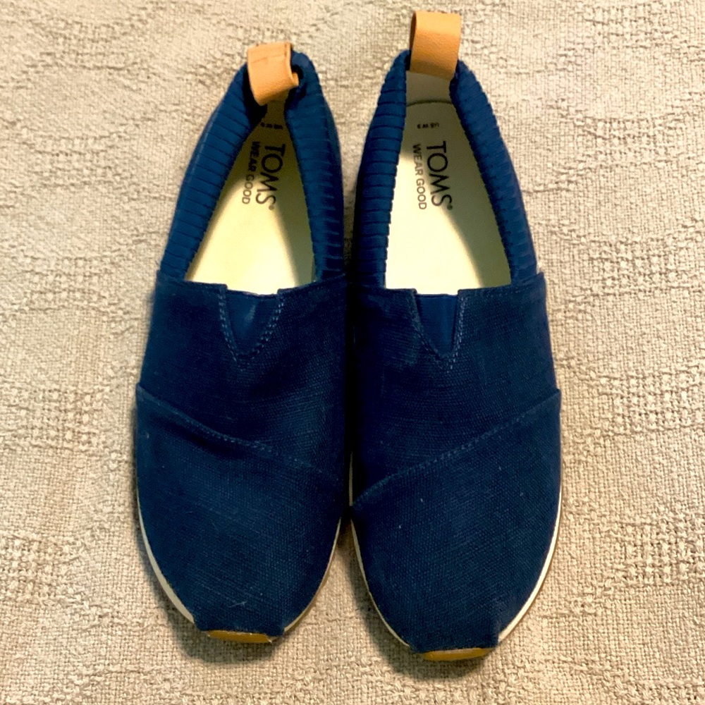 Toms Wedge Shoes - Navy